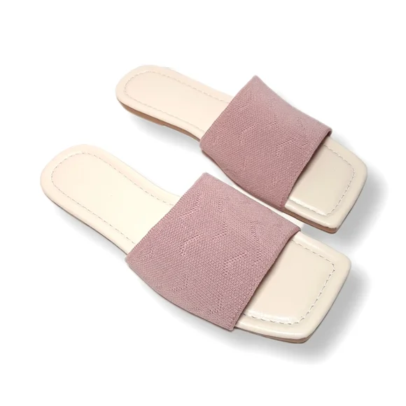 Sandals Women Shoes Slip-On Lightweight Casual Vacation Stretch Pink Shoes 7.5 - Picture 2 of 14